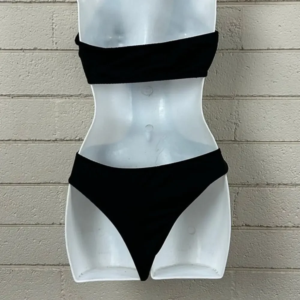 Edikted Black Cut Out Bodysuit size S - Picture 4 of 8